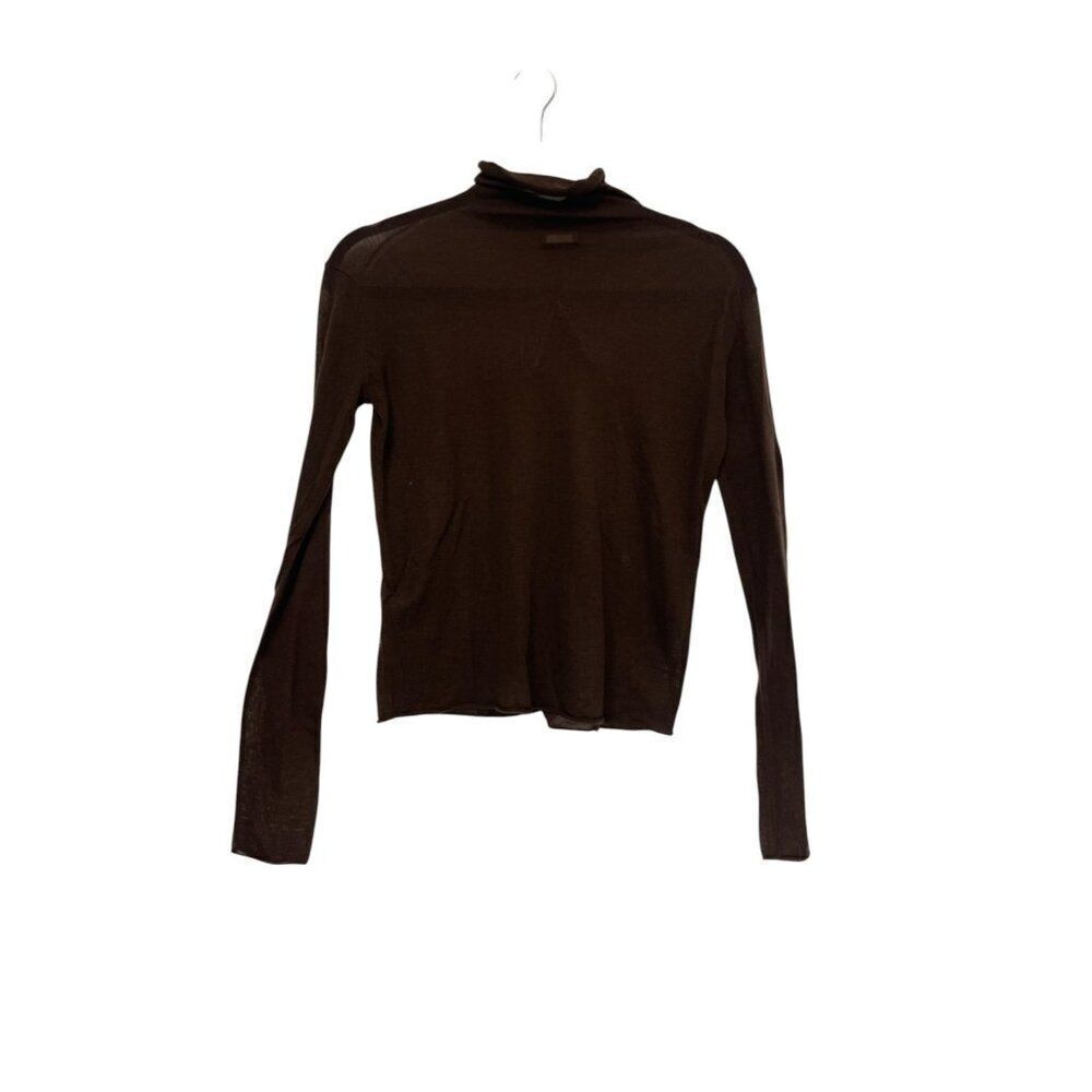 Massimo Dutti Womens Sweater XS Brown Turtleneck Wool Long Sleeve 5734/635 NWT - Picture 2 of 7